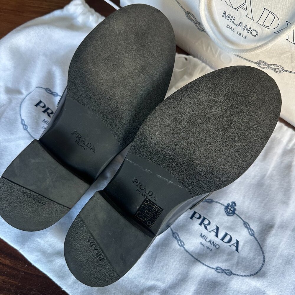 Authentic Prada Brushed Leather Mule 'Black' - Picture 8 of 9